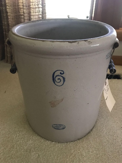 6 gal Red Wing Crock with handles (very good condition). NO SHIPPING!