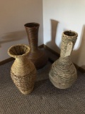 3 Decorative floor vases