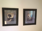 2 Decorative framed outdoor pictures 21.5