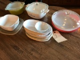 Various Corningware and Pyrex dishes