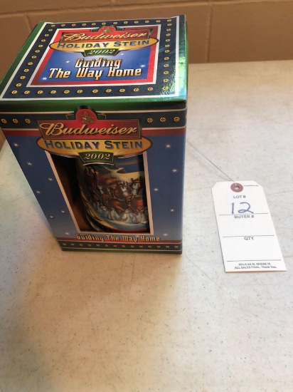 2002 Budweiser holiday stein (guiding the way home)