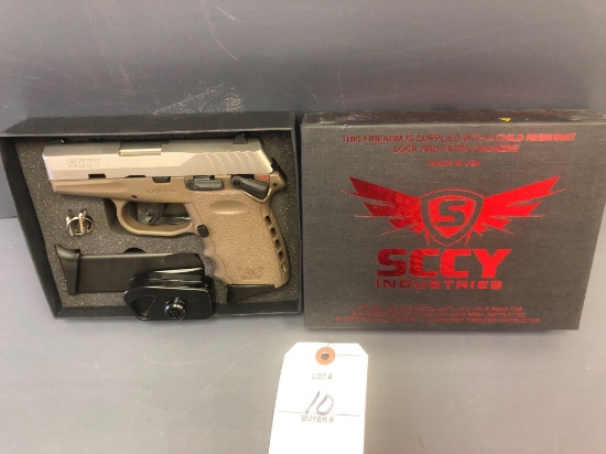 SCCY Mod. CPX1TTDE handgun. SN: 587157 - w/(3) clips & box.