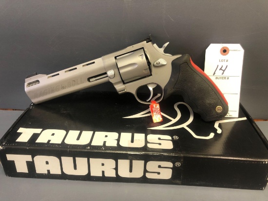 Taurus Mod. M444 Raging Bull .44mag lower SS 6-shot revolver handgun. SN: KT290684