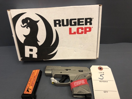 Ruger Mod. 380 Savage Stainless Cerakote handgun. SN: 380183695 - w/clip & lock.