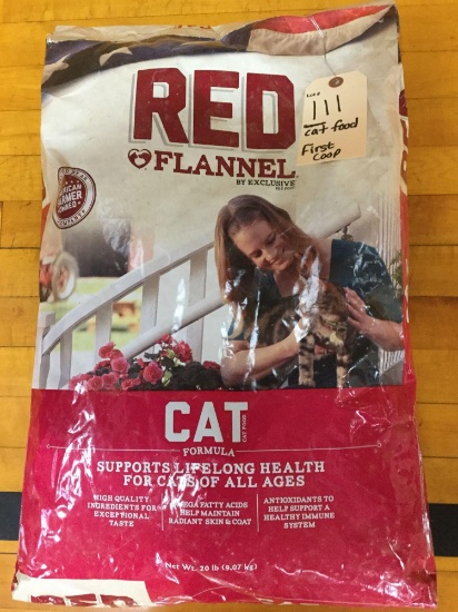 bag of cat food (Donated by: First Cooperative Association)