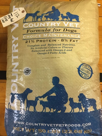 bag of dog food (Donated by: First Cooperative Association)