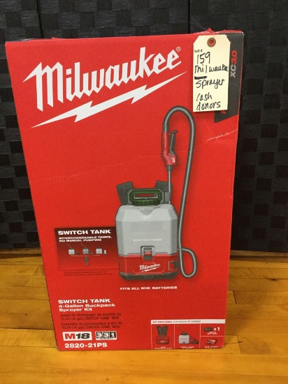 Milwaukee M18 4-Gallon Backpack Sprayer Kit (Donated by: cash donors)