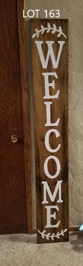 handcrafted 6 ft. "Welcome" sign (Donated by: cash donors)