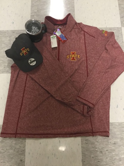 Yeti coffee mug, 1 Dekalb hat, & a 2XL ISU 1/2 Zip (Bunkers Feed & Supply / Carrie Sneider)