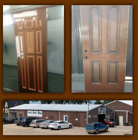 Custom painted door (front/back; not garage doors) (Carl's Body Shop)
