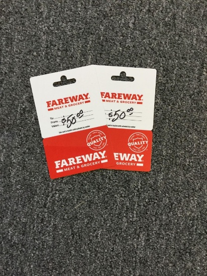 (2) $50 gift cards to Fareway (Fareway, Le Mars, IA)