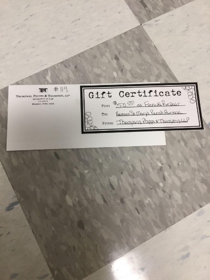 $50 Gift Certificate to Frerick's Repair (Thompson, Phipps & Thompson)