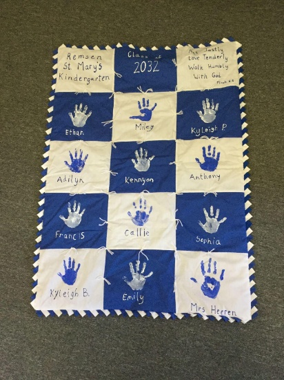 Hand Quilt made by the 2019-20 RSM Kindergarten Class (RSM Kindergarten)