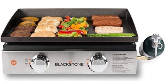 Blackstone Table Top Grill - 17 Inch Portable Gas Griddle - Propane Fueled - for outdoor cooking