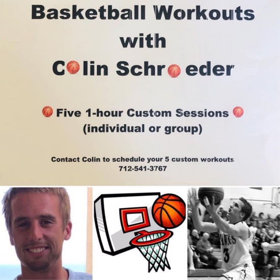 Five one-hour custom basketball workout sessions (Colin Schroeder)