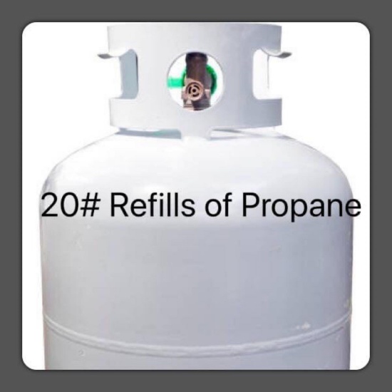 20# refill of propane (JB Propane)