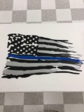 Metal blue line American flag (Trevor & Lydia Donavan)