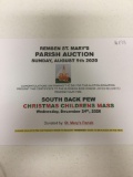 South back pew @ Christmas Children's Mass Christmas Eve (St. Mary's Church)