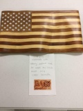 Wooden American Flag - handmade with cherry, walnut and fir wood. No stain used - only clear varnish