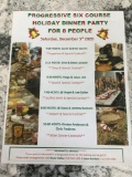 Progressive five course holiday dinner party for 8 people (Angie Galles, Paige List, Sarah Garvin,