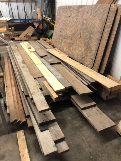 Various lengths of good dimensional lumber and plywood