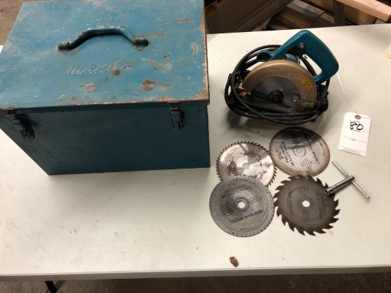 Makita model 5005BA - 140 MM circular saw with blades and metal box