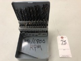 Brad drill bit set from 11/32 to 23/64