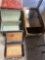 Childs blue case 11 inches x 7 x 4, doll closet box 16 inches tall by 8 x 9 good for repair but top
