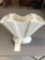 Hanger vase, 13 inches tall, 14 inches wide.
