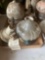 Misc. glass lamp shades and mounting fixtures. NO SHIPPING.