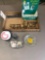 Snuff container, pepper shaker, plaster wall hanger, menthol magic cigarette advertising.