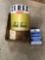 Zerex antifreeze can, epoxy thinner can.