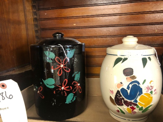 Black cookie jar, McCoy Dutch boy cookie jar.