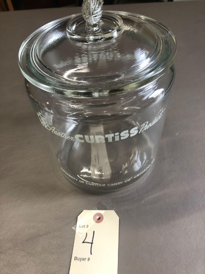 Another Curtiss product glass jar 8" tall.