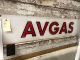 AV Gas sign plastic 11 inches x 48 inches.