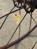 Steel wheels on cart frame. NO SHIPPING.