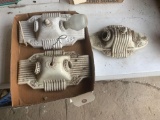 3 porcelain sconce light fixtures.