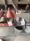 Gas can, oil can and spouts. NO SHIPPING.