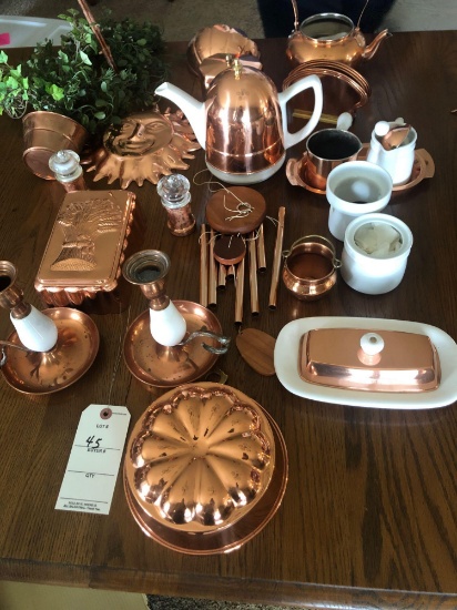 Copper dishes and accessories