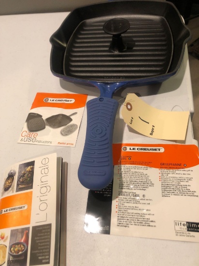 Le Creuset Cast Iron Grill/Pan with Panini Press