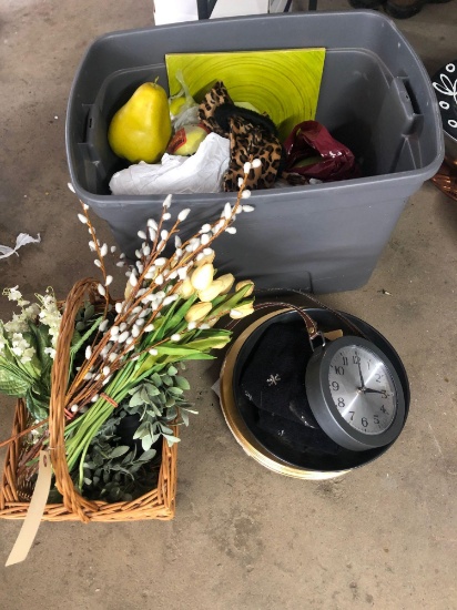 Gold Chargers, Clock and Other Household Decor