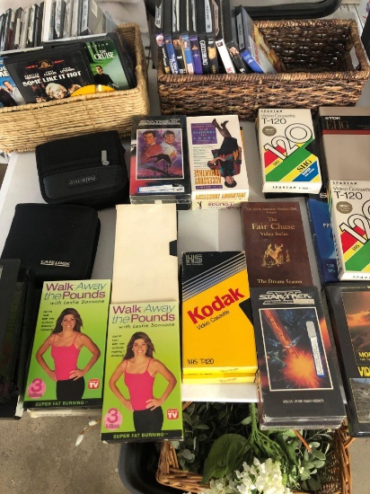 Large Assortment of VHS and DVD Tapes. NO SHIPPING!