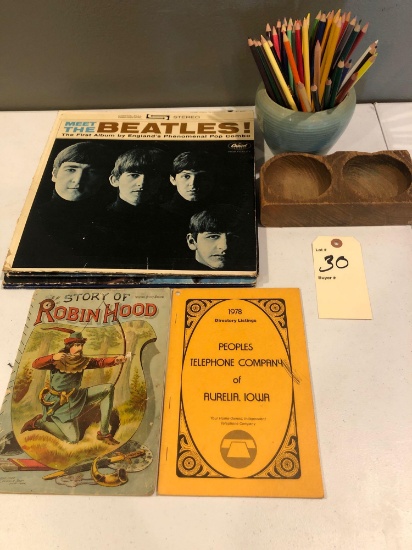 Variety of Record Albums and Robin Hood and Other Books