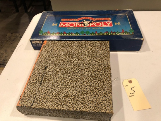 Older Monopoly Game and Backstreet Designed Parchment-Plus Paper