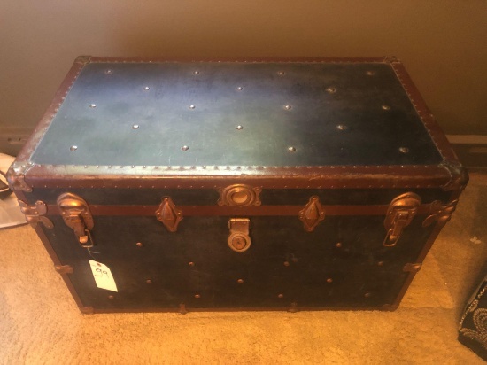 Vintage Trunk 21" Dx 38.5"W x 23" H. NO SHIPPING!
