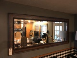 Beveled Glass Framed Wall Mirror, 74