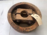 Vintage Wooden Pulley 12.5
