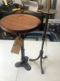 3-Footed Iron Framed Tables, Iron 3-Legged Candle Holder. NO SHIPPING!