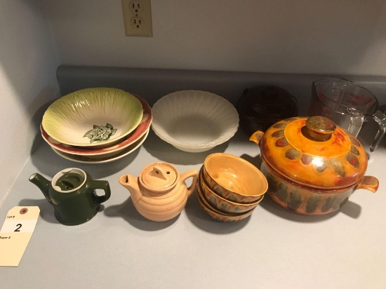 Pyrex Bowls, Tea Pots and other dishes