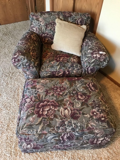 Chair with matching Ottoman. NO SHIPPING AVAILABLE!